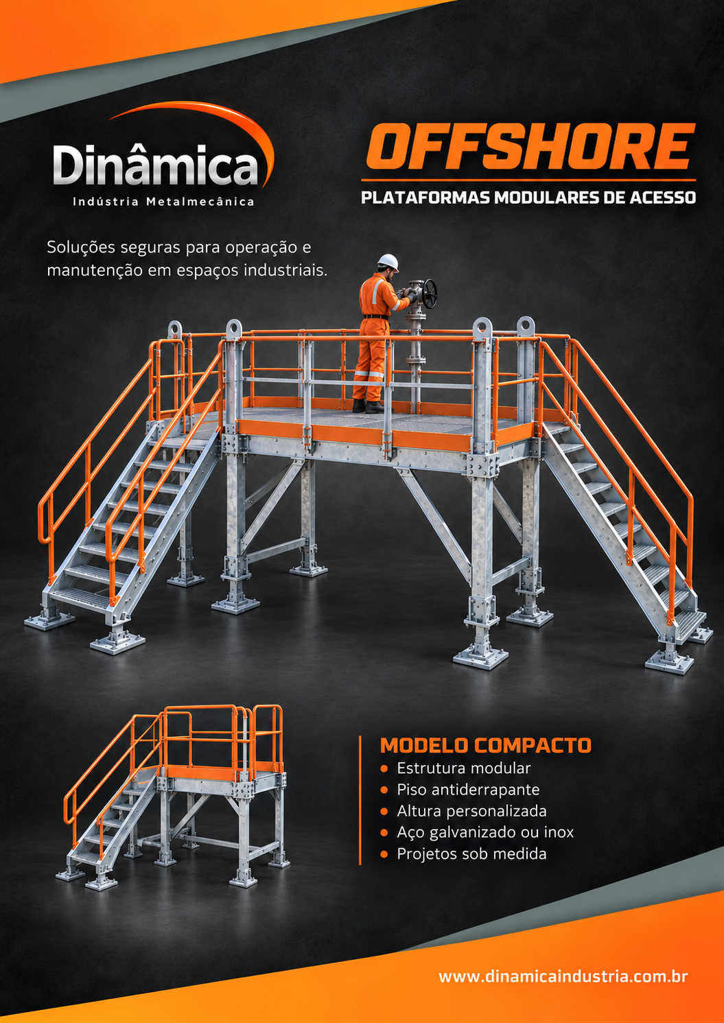 Modular offshore access platforms fabricado sob medida pela Dinâmica
